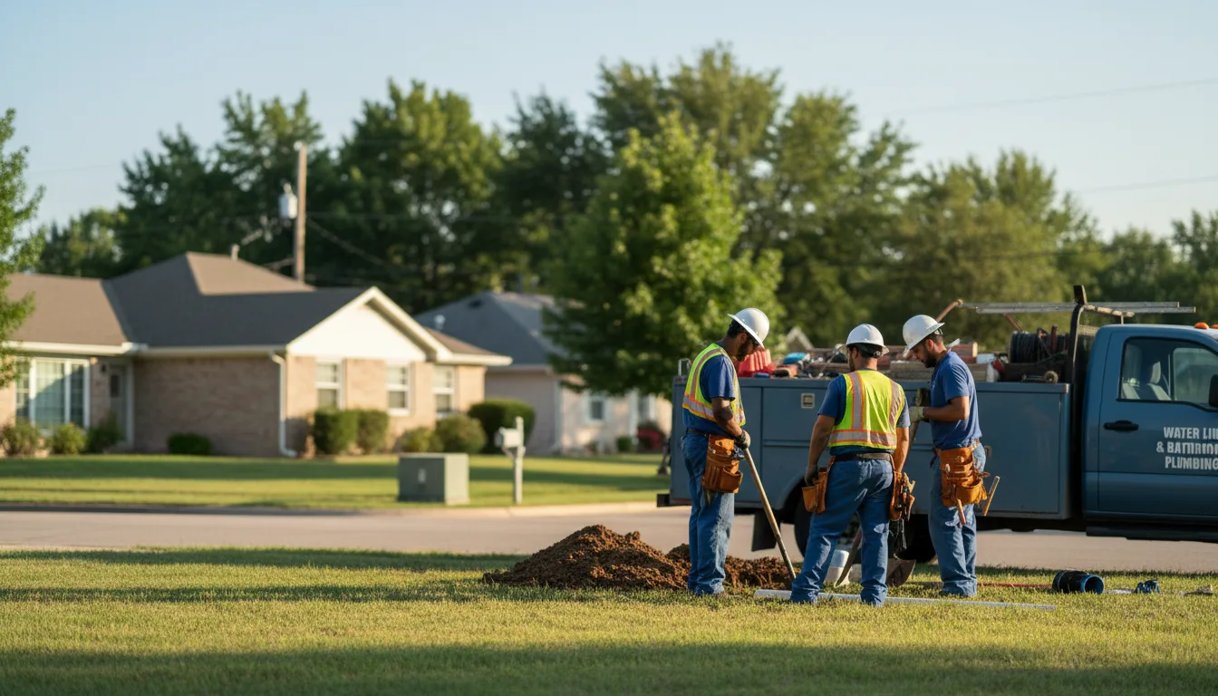 Residential water line and bathroom plumbing service in Etna, ME